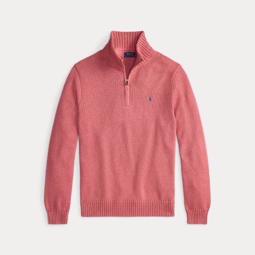 Pull en coton demi-zippé à col cheminée - Polo Ralph Lauren - Modalova