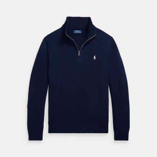 Pull en coton demi-zippé à col cheminée - Polo Ralph Lauren - Modalova