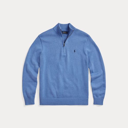 Pull en coton demi-zippé à col cheminée - Polo Ralph Lauren - Modalova