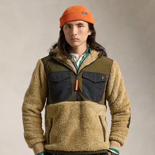 Sweat à capuche hybride en sherpa - Polo Ralph Lauren - Modalova