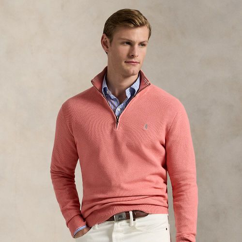Pull demi-zippé en coton piqué - Polo Ralph Lauren - Modalova