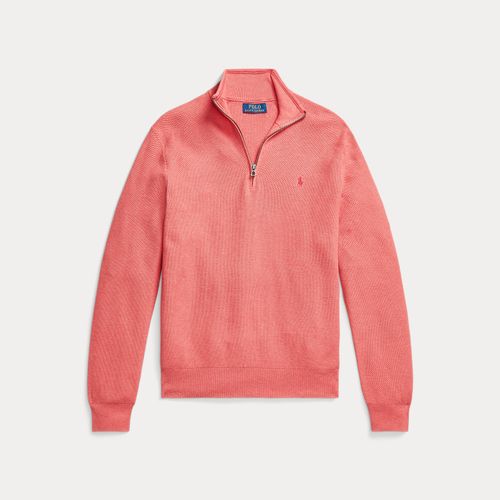 Pull demi-zippé en coton piqué - Polo Ralph Lauren - Modalova