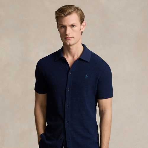 Pull-chemise texturé en coton et lin - Polo Ralph Lauren - Modalova