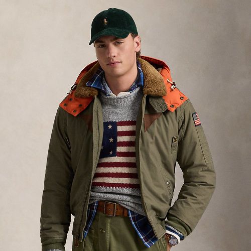 Bomber en duvet à col en peau lainée - Polo Ralph Lauren - Modalova