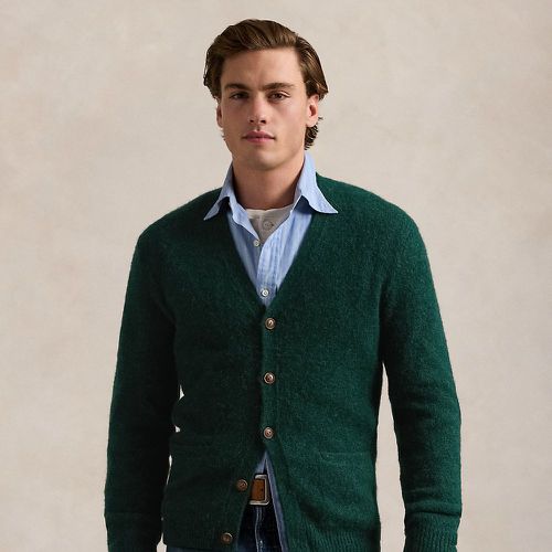 Cardigan à col en V et renforts en daim - Polo Ralph Lauren - Modalova