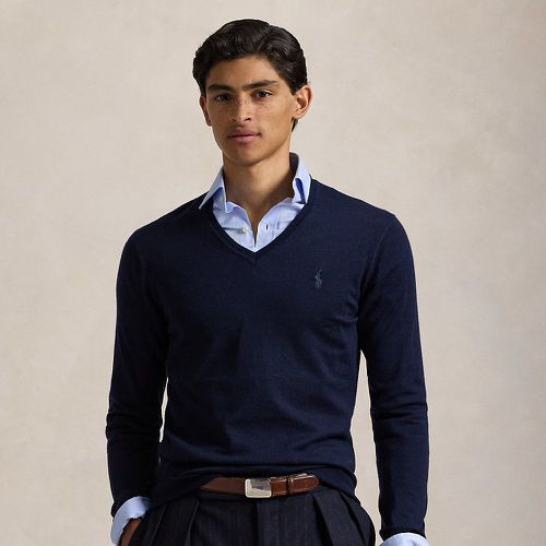 Pull col en V en laine lavable Slim Fit - Polo Ralph Lauren - Modalova