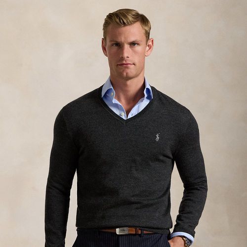 Pull col en V en laine lavable Slim Fit - Polo Ralph Lauren - Modalova