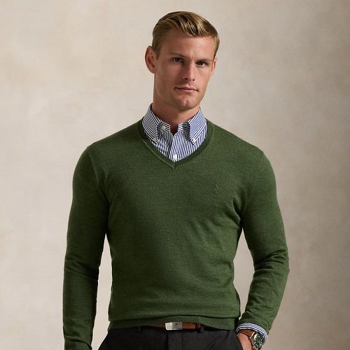 Pull col en V en laine lavable Slim Fit - Polo Ralph Lauren - Modalova