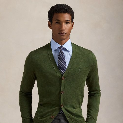 Cardigan col V laine lavable Slim Fit - Polo Ralph Lauren - Modalova