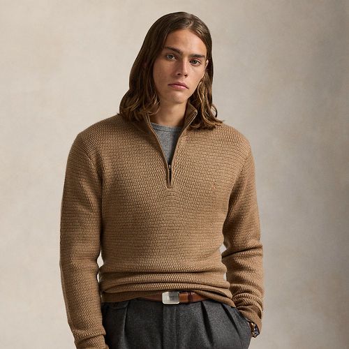 Pull demi-zippé en laine lavable - Polo Ralph Lauren - Modalova