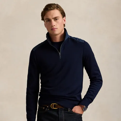 Pull demi-zippé en laine - Polo Ralph Lauren - Modalova