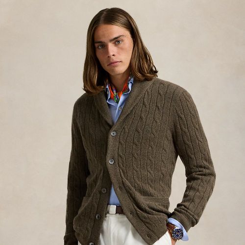 Cardigan torsadé col châle en cachemire - Polo Ralph Lauren - Modalova