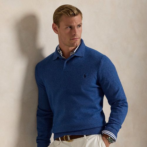 Pull à col polo en laine et coton - Polo Ralph Lauren - Modalova