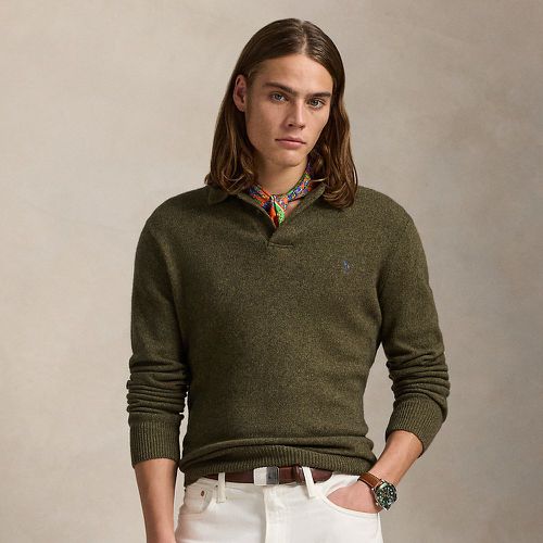 Pull à col polo en laine et coton - Polo Ralph Lauren - Modalova