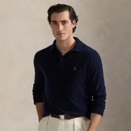 Pull à col polo en laine et coton - Polo Ralph Lauren - Modalova