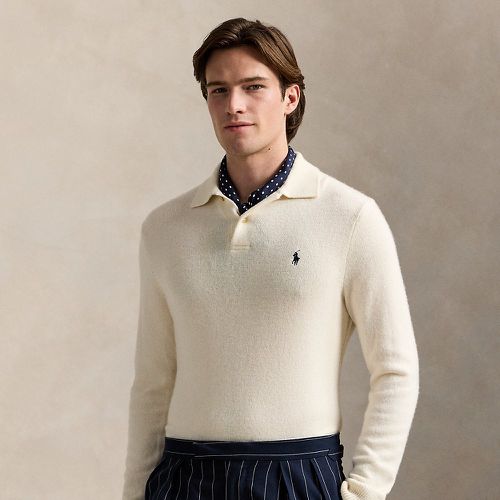 Pull à col polo en laine et coton - Polo Ralph Lauren - Modalova