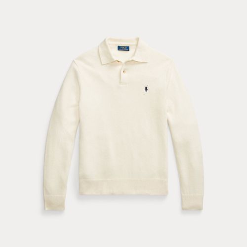 Pull à col polo en laine et coton - Polo Ralph Lauren - Modalova