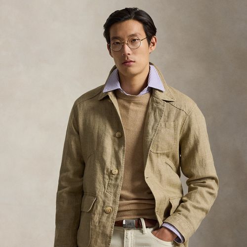 Veste utilitaire en lin à chevrons - Polo Ralph Lauren - Modalova