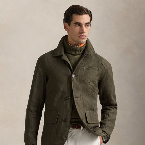 Veste utilitaire en lin à chevrons - Polo Ralph Lauren - Modalova