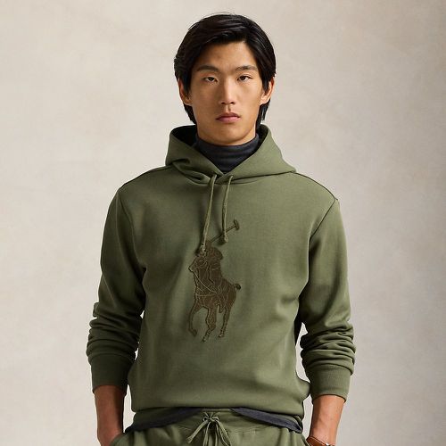 Sweat à capuche maille double poney cuir - Polo Ralph Lauren - Modalova