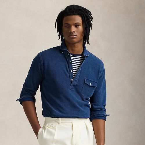 Polo en piqué teint à l'indigo - Polo Ralph Lauren - Modalova