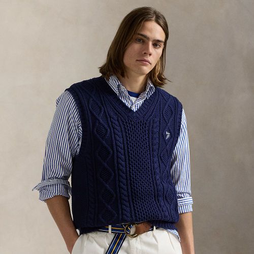 Pull débardeur en tricot d'Aran de coton - Polo Ralph Lauren - Modalova