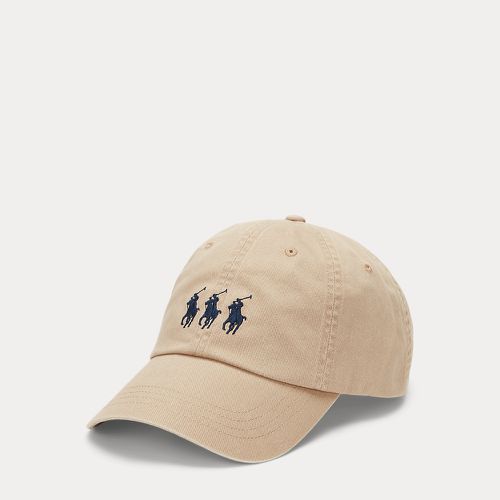 Casquette triple poney en sergé de coton - Polo Ralph Lauren - Modalova