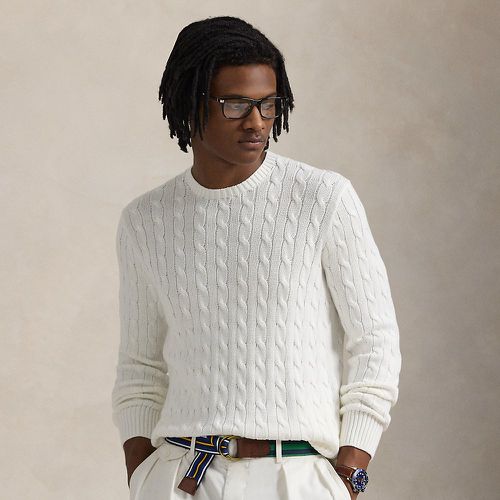 Pull torsadé à col rond en coton - Polo Ralph Lauren - Modalova