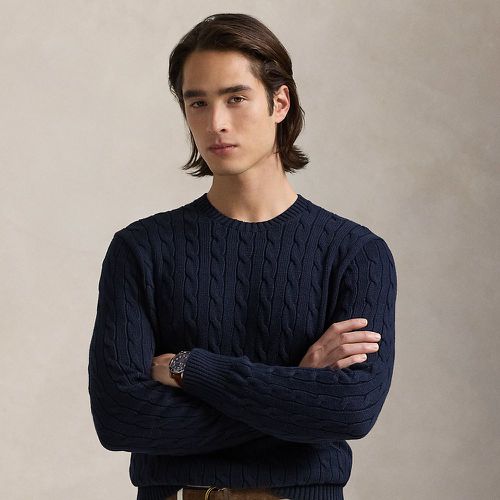 Pull torsadé à col rond en coton - Polo Ralph Lauren - Modalova