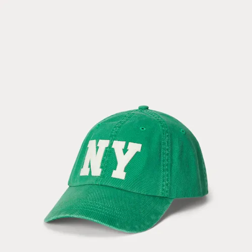 Casquette de baseball à patch NY sergé - Polo Ralph Lauren - Modalova