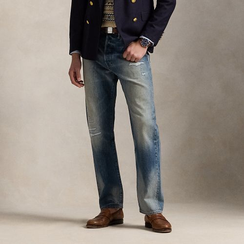 Jean traditionnel vieilli Straight Fit - Polo Ralph Lauren - Modalova