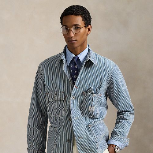 Veste utilitaire rayures hickory indigo - Polo Ralph Lauren - Modalova