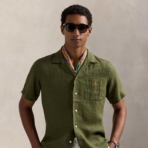 Chemise safari Classic Fit en lin - Polo Ralph Lauren - Modalova