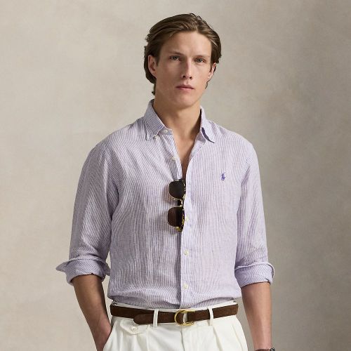 Chemise rayée Custom Fit en lin - Polo Ralph Lauren - Modalova