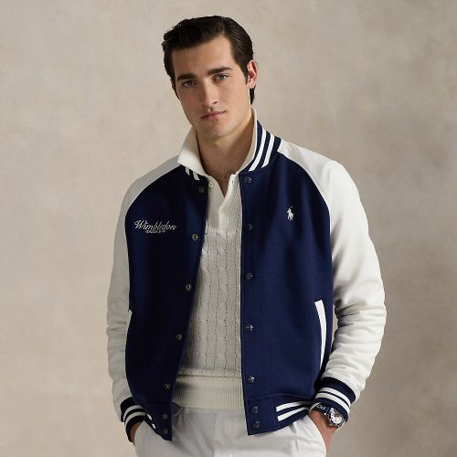 Veste baseball Wimbledon maille double - Polo Ralph Lauren - Modalova