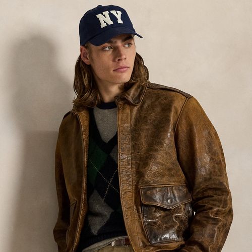 Blouson d'aviateur en cuir - Polo Ralph Lauren - Modalova