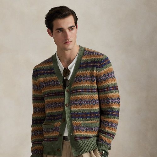 Cardigan Fair Isle en coton mélangé - Polo Ralph Lauren - Modalova