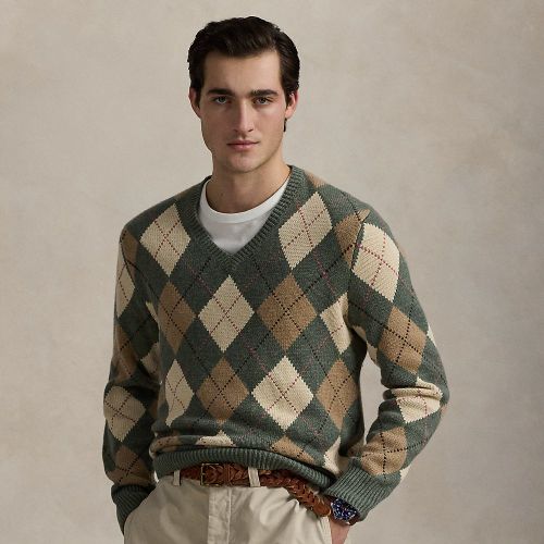 Pull à losanges en coton et laine - Polo Ralph Lauren - Modalova