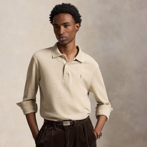 Pull à col polo en maille double - Polo Ralph Lauren - Modalova