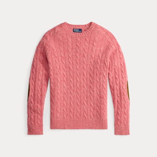Pull torsadé à renforts en daim - Polo Ralph Lauren - Modalova