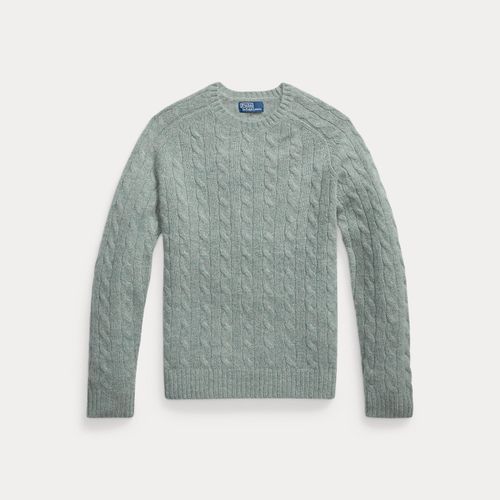Pull torsadé à renforts en daim - Polo Ralph Lauren - Modalova