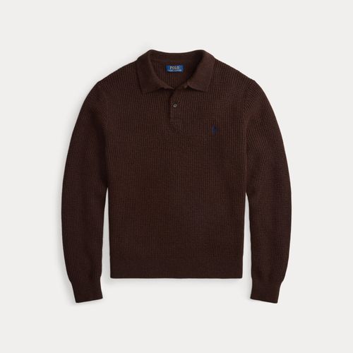 Pull col polo texturé en laine et coton - Polo Ralph Lauren - Modalova