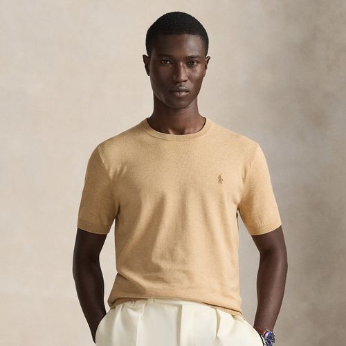 Pull col rond à manches courtes en coton - Polo Ralph Lauren - Modalova