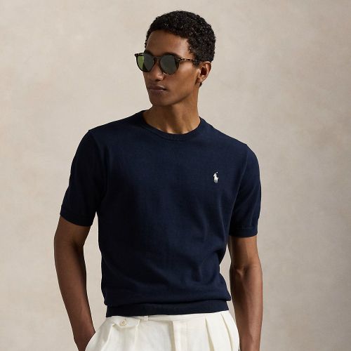 Pull col rond à manches courtes en coton - Polo Ralph Lauren - Modalova
