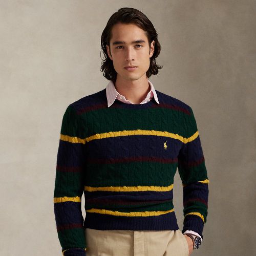 Pull rayé torsadé en laine et alpaga - Polo Ralph Lauren - Modalova