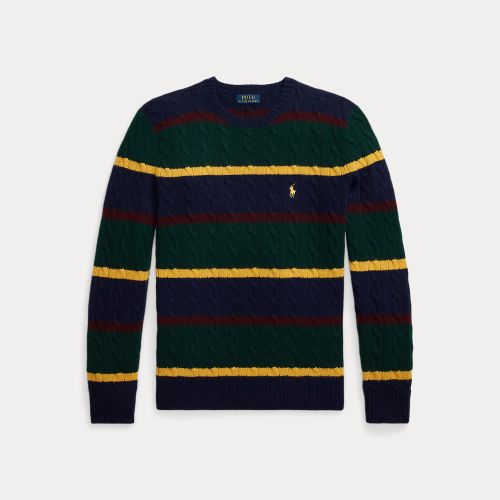 Pull rayé torsadé en laine et alpaga - Polo Ralph Lauren - Modalova