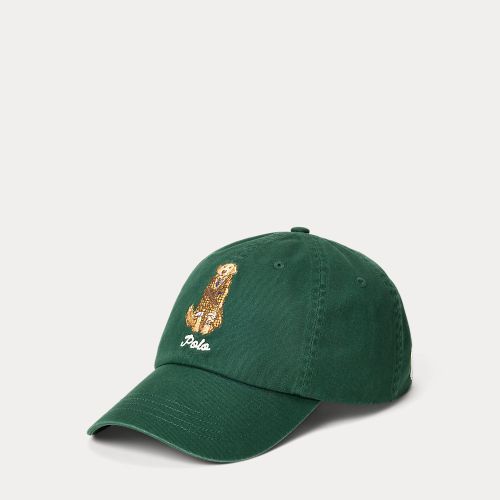 Casquette brodée d'un chien en sergé - Polo Ralph Lauren - Modalova