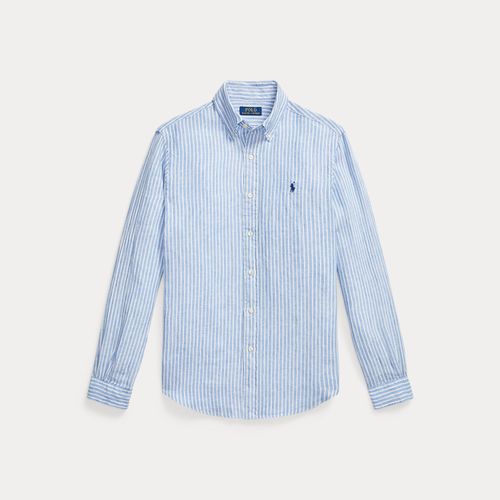 Chemise rayée en lin Custom Fit - Polo Ralph Lauren - Modalova