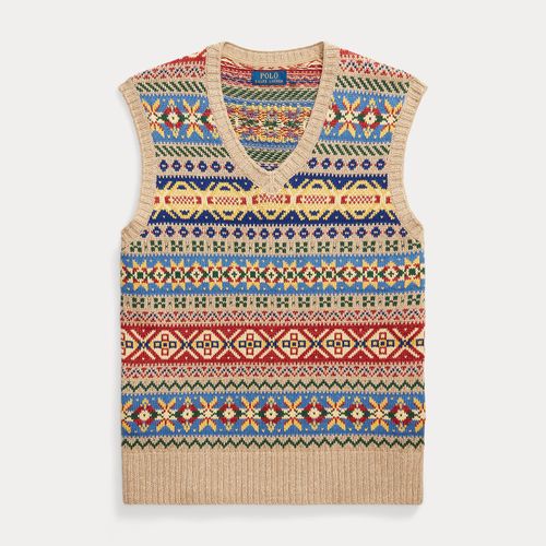 Pull débardeur Fair Isle en coton et lin - Polo Ralph Lauren - Modalova
