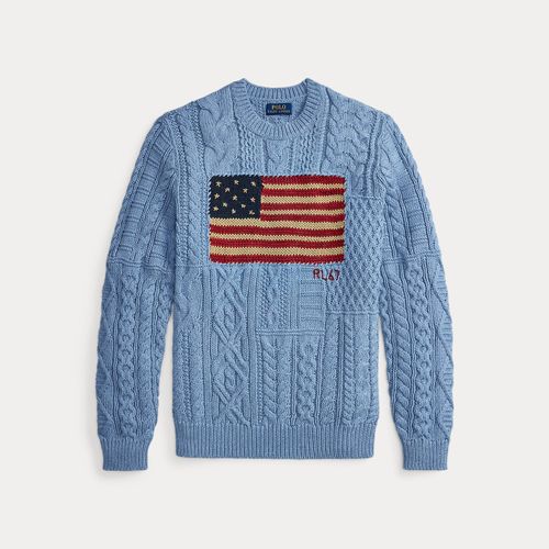 Pull drapeau en tricot d'Aran - Polo Ralph Lauren - Modalova